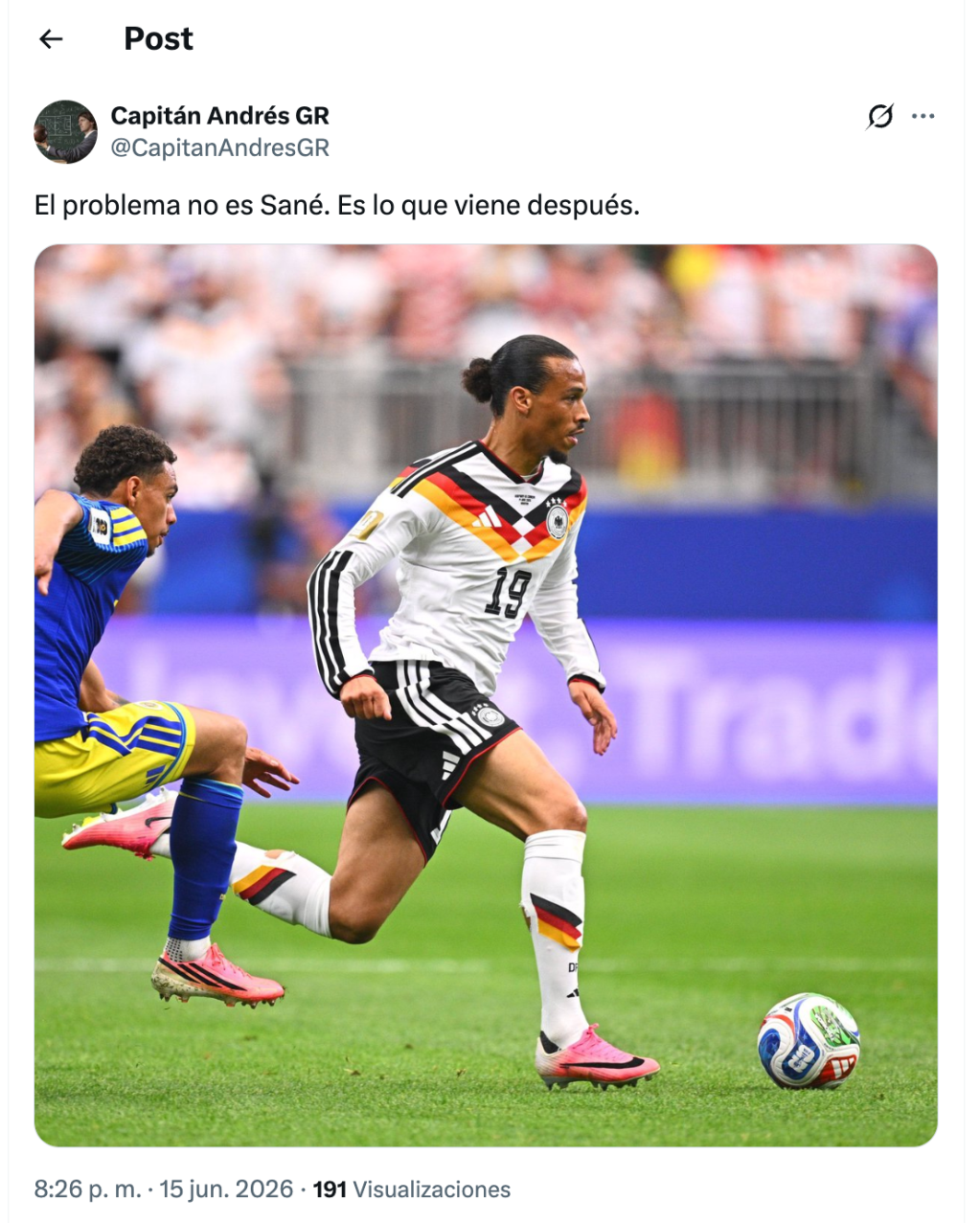 El problema no es Sané. Es lo que viene&nbsp;después.